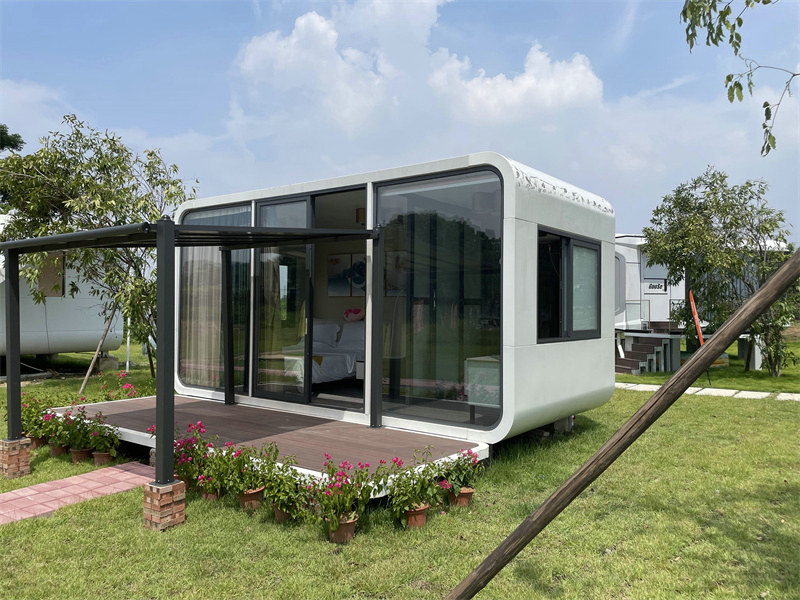 Senior-Friendly Space-saving High-Tech Living Pods with outdoor living space