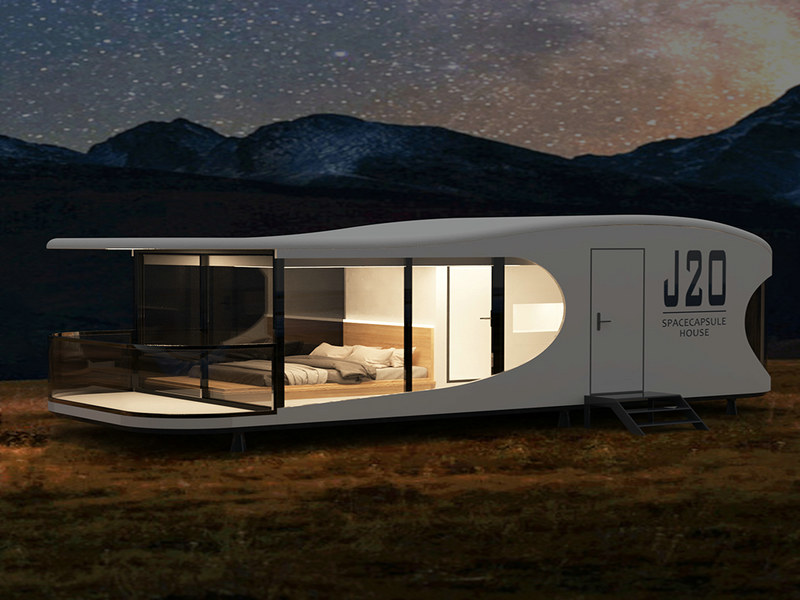 Sleek Versatile Eco-Friendly Capsule Pods profits with electric vehicle charging