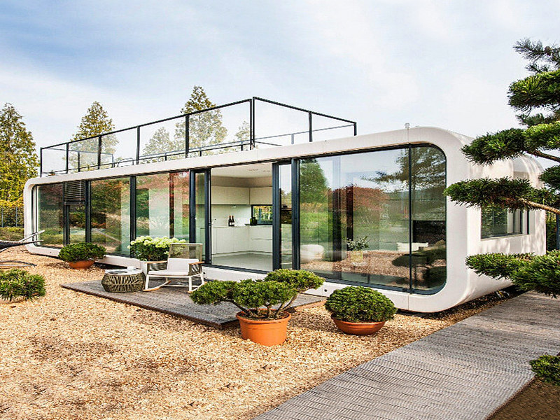 Innovative prefab glass house materials energy star rated in Japan